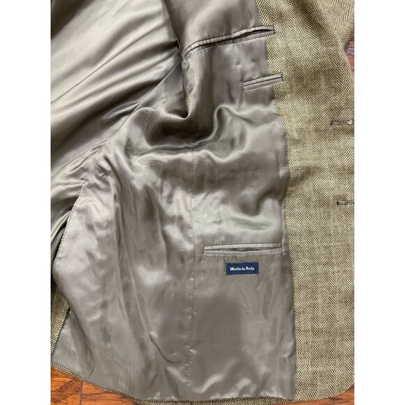 NEW Ralph Lauren 100 % Lino Jacket Blazer 40R GARRISON Italy Herringbone - Picture 7 of 12